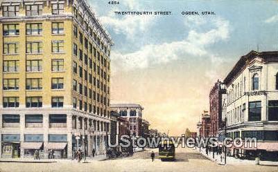 Twenty Fourth Street - Ogden, Utah UT Postcard