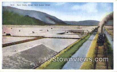 Salt Beds - Great Salt Lake, Utah UT Postcard