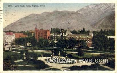 City Hall Park - Ogden, Utah UT Postcard