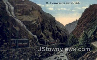 Ogden Canyon, Utah, UT, Postcard