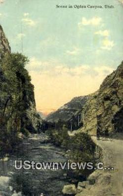 Ogden Canyon, Utah, UT, Postcard