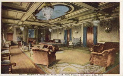 Governor's Reception Room - Salt Lake City, Utah UT Postcard