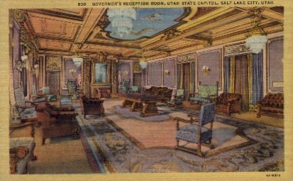 Governor's Reception Room - Salt Lake City, Utah UT Postcard