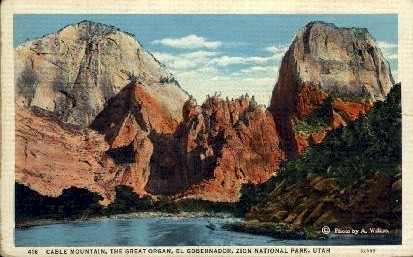 Cable Mountain - Zion National Park, Utah UT Postcard