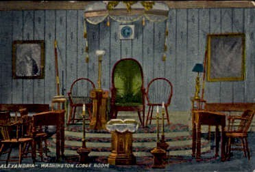 Washington Lodge Room - Alexandria, Virginia VA Postcard