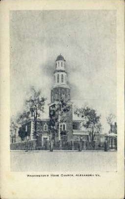 Washington's Home Church - Alexandria, Virginia VA Postcard