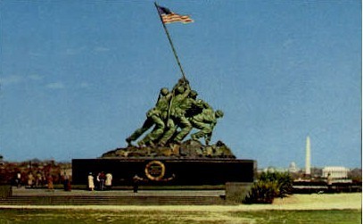 Iwo Jima Statue - Arlington, Virginia VA Postcard