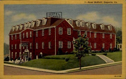 Hotel Belfield - Emporia, Virginia VA Postcard