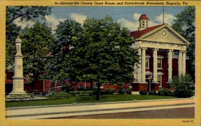 Greensville County Court House - Emporia, Virginia VA Postcard
