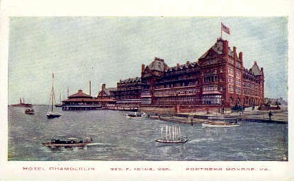 Hotel Chamberlin - Fortress Monroe, Virginia VA Postcard