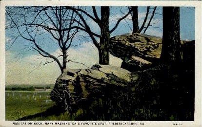 Meditation Rock - Fredericksburg, Virginia VA Postcard