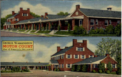 George Washington Motor Court - Fredericksburg, Virginia VA Postcard