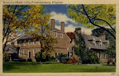Kenmore - Fredericksburg, Virginia VA Postcard