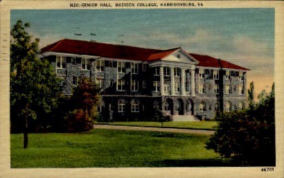 Senior Hall, Madison College - Harrisonburg, Virginia VA Postcard
