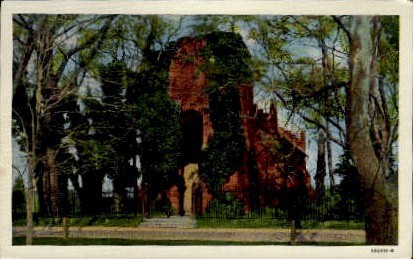 Graveyard - Jamestown, Virginia VA Postcard