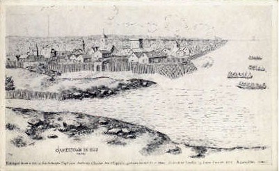 Jamestown in 1622 - Virginia VA Postcard