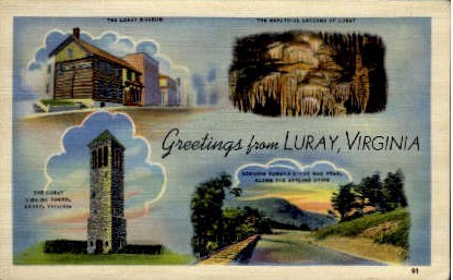 Greetings From - Luray, Virginia VA Postcard