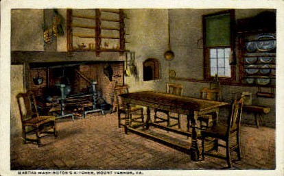 Martha Washington's Kitchen - Mount Vernon, Virginia VA Postcard
