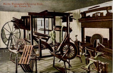 Martha Washington's Spinning Room - Mount Vernon, Virginia VA Postcard
