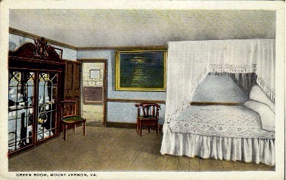 Green Room - Mount Vernon, Virginia VA Postcard