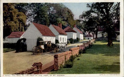 The Wall At The Edge Of The Lawn - Mount Vernon, Virginia VA Postcard