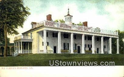 Mansion    - Mount Vernon, Virginia VA Postcard