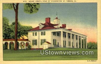 Mount Vernon, Virginia, VA, Postcard