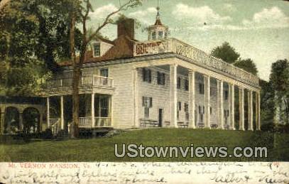 Mansion    - Mount Vernon, Virginia VA Postcard