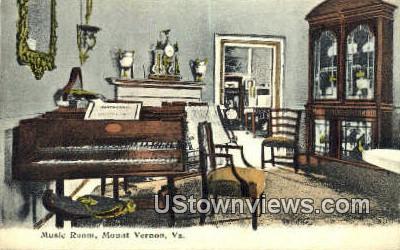 Music Room  - Mount Vernon, Virginia VA Postcard