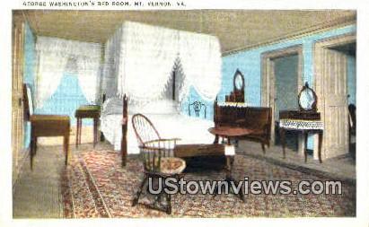 George Washington's Bed Room - Mount Vernon, Virginia VA Postcard