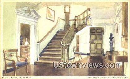 Hall And Stairway - Mount Vernon, Virginia VA Postcard