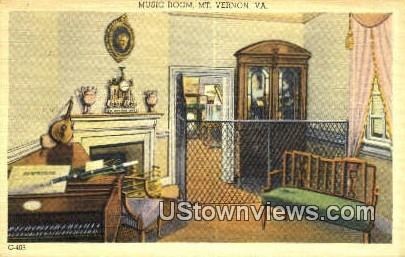 Music Room - Mount Vernon, Virginia VA Postcard