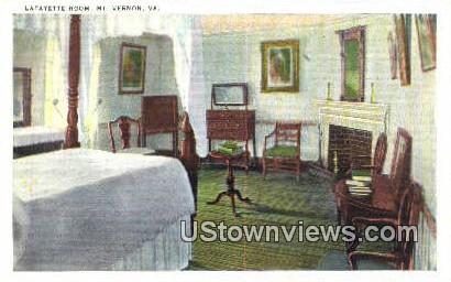 Lafayette Room - Mount Vernon, Virginia VA Postcard