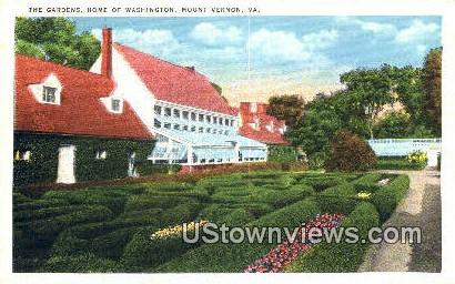 The Gardens - Mount Vernon, Virginia VA Postcard