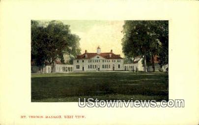 Mansion - Mount Vernon, Virginia VA Postcard
