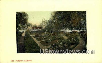 Garden - Mount Vernon, Virginia VA Postcard