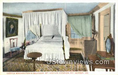 George Washington's Bedroom - Mount Vernon, Virginia VA Postcard