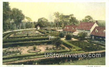Flower Garden - Mount Vernon, Virginia VA Postcard