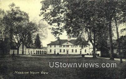 Mansion West View - Mount Vernon, Virginia VA Postcard