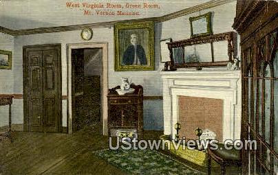 West Virginia Room - Mount Vernon Postcard