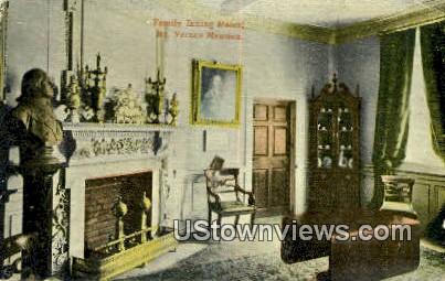 Family Dining Room - Mount Vernon, Virginia VA Postcard