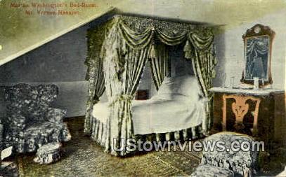 Martha Washington's Bedroom  - Mount Vernon, Virginia VA Postcard