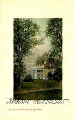 Mansion East View - Mount Vernon, Virginia VA Postcard