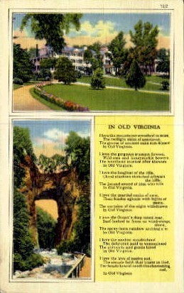 The Natural Bridge of Virginia - Misc Postcard