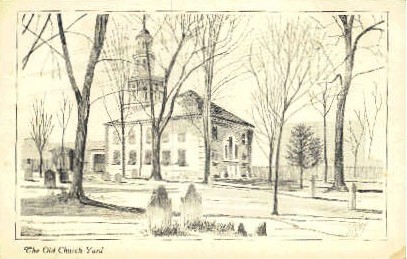 The Old Church Yard - Misc, Virginia VA Postcard