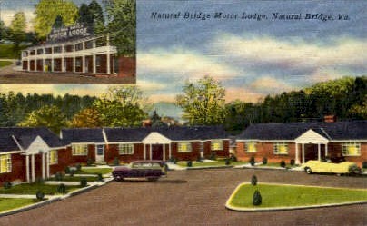Motor Lodge - Natural Bridge, Virginia VA Postcard