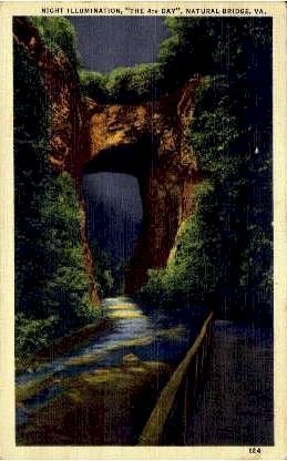 Natural Bridge - Virginia VA Postcard