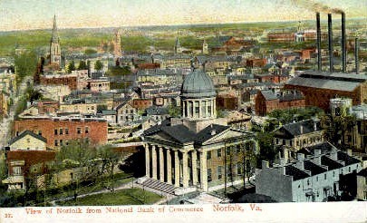 National Bank Of Commerce - Norfolk, Virginia VA Postcard
