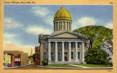 Court House - Norfolk, Virginia VA Postcard