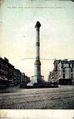 Confederate Monument - Norfolk, Virginia VA Postcard